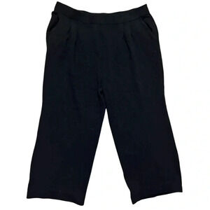 St. John Black  Knit Cropped Pants